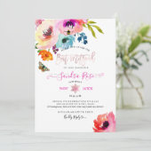 PixDezinesウォーターバラウォーターカラーバルミツワー 招待状 (スタンド正面)