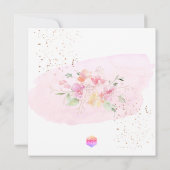 PixDezinesウオーターカラー赤面スウィートピーズ《キリスト教》洗礼式や命名式 招待状 (裏面)