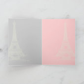 PixDezinesエッフェルタワー招待状/DIYバックグラウンド 招待状 (内部)