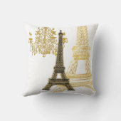 PixDezinesエッフェルタワー/フェイク金ゴールド/DIYカラー クッション (裏面)