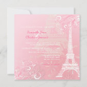 PixDezinesエッフェル塔INVITATIONS/DIYの背景 招待状 (裏面)