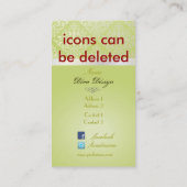 PixDezinesエティエンヌダマスク 名刺 (裏面)