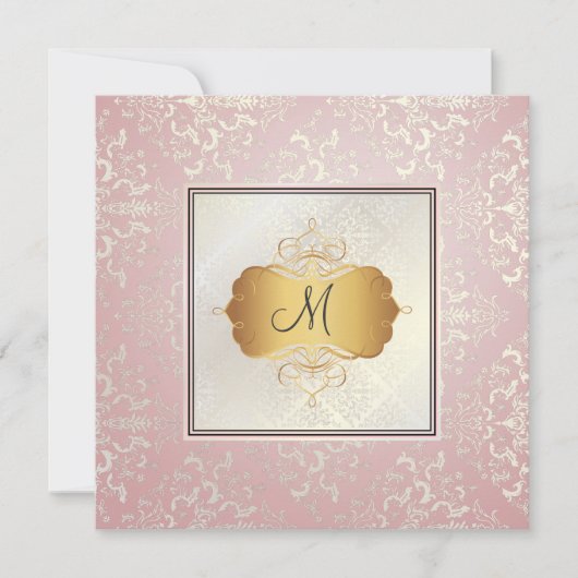 PixDezinesエティエンヌダマスク 招待状 (正面)