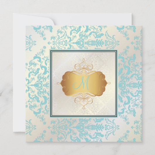 PixDezinesエティエンヌダマスク 招待状 (正面)