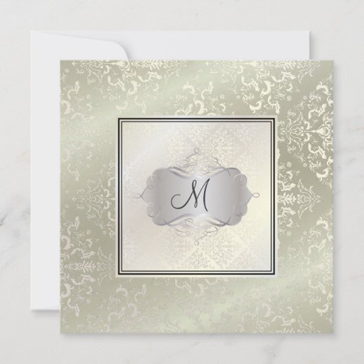 PixDezinesエティエンヌダマスク 招待状 (正面)