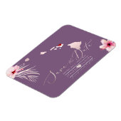 PixDezinesエレガントハワイアンDIYマップ日付の保存 マグネット (左側)