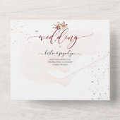 PixDezinesエレガント秋葉ガムユーカリ オールインワン招待状 (裏面)