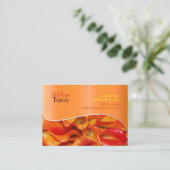 PixDezinesオレンジカラユリ 名刺 (スタンド正面)