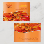 PixDezinesオレンジカラユリ 名刺 (正面/裏面)