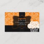 PixDezinesオレンジチョコレートカップケーキ/パティシセリ/diy 名刺 (裏面)