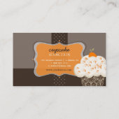 PixDezinesオレンジチョコレートカップケーキ/パティスリー 名刺 (裏面)