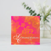 PixDezinesオレンジフローラレース 招待状 (スタンド正面)