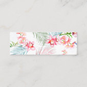 PixDezinesオーキッドアイルウォータカラーくもの巣RSVP スキニー名刺 (裏面)