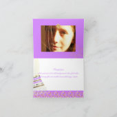 PixDezinesオーキッドタリ感謝していット(ユダヤ教の)バル・ミツバーユー サンキューカード (内部)