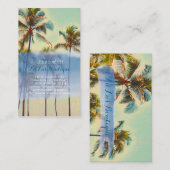 PixDezinesカイルアベイ/ヴィンテージハワイアンビーチ 名刺 (正面/裏面)