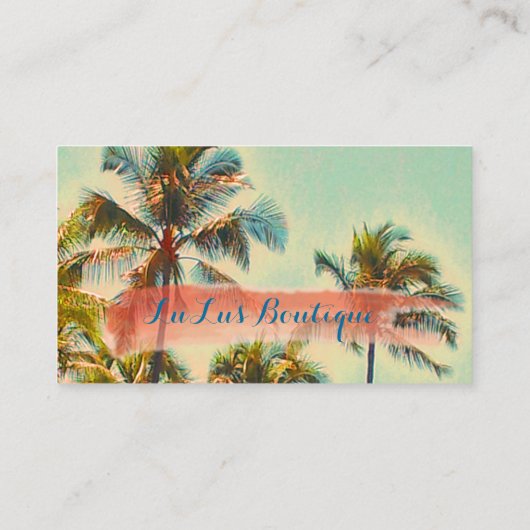 PixDezinesカイルアベイ/ヴィンテージハワイアンビーチ 名刺 (裏面)