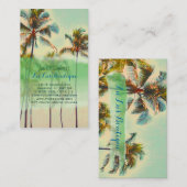 PixDezinesカイルアベイ/ヴィンテージハワイアンビーチ 名刺 (正面/裏面)