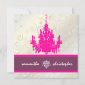 PixDezinesカップケーキが渦巻き+シャンデリア 招待状 (正面)