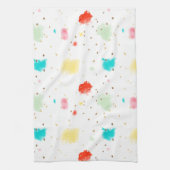 PixDezinesカップケーキの振りかけ/フェイク金ゴールド キッチンタオル (縦)