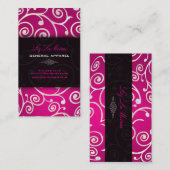 PixDezinesカップケーキの渦巻き旋回+ lavandre 名刺 (正面/裏面)