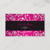 PixDezinesカップケーキの渦巻き旋回+ lavandre 名刺 (裏面)