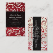 PixDezinesカップケーキの渦巻き+真珠のような白 名刺 (正面/裏面)