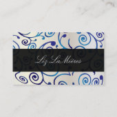 PixDezinesカップケーキ渦巻き+ブルーサファイア 名刺 (裏面)