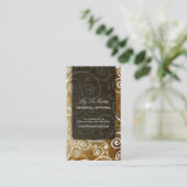 PixDezinesカップケーキ渦巻き+黄金 名刺 (スタンド正面)