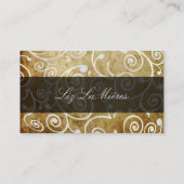 PixDezinesカップケーキ渦巻き+黄金 名刺 (裏面)