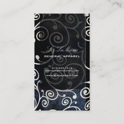 PixDezinesカップケーキ渦巻き+黄金 名刺 (正面)