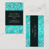 PixDezinesカップケーキ渦+アクア 名刺 (正面/裏面)