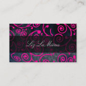 PixDezinesカップケーキ渦+ホットピンク 名刺 (裏面)