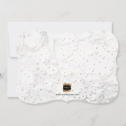 PixDezinesカード+ギフト大理石+フェイク金ゴールド/テーブル記号 (裏面)