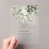 PixDezinesガムユーカリブライダルシャワー アクリル招待状 (インサイチュ (ポータブル))