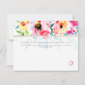 PixDezinesガーデンバラ(ユダヤ教の)バル・ミツバーサンキュー✡ 出欠カード (裏面)