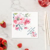 PixDezinesガーデンバラ、レッドグラデーション（ユダヤ教の）バル・ミツバー スタンダードカクテルナプキン (インサイチュ)