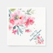 PixDezinesガーデンバラ、レッドグラデーション（ユダヤ教の）バル・ミツバー スタンダードカクテルナプキン (正面)