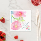 PixDezinesガーデンバラ、赤面ピンク(ユダヤ教の)バル・ミツバー スタンダードカクテルナプキン (インサイチュ)