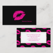 PixDezinesキスホットピンクリップ 名刺 (正面/裏面)