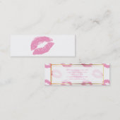 PixDezinesキス粉末ピンクリップ スキニー名刺 (正面/裏面)