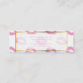 PixDezinesキス粉末ピンクリップ スキニー名刺 (裏面)