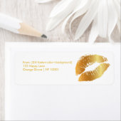 PixDezinesキス/唇/金ゴールドトーン ラベル (インサイチュ)