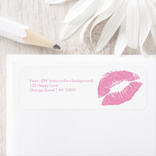 PixDezinesキス/lips/pink ラベル (インサイチュ)