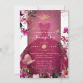 PixDezinesキンセアニェラさくらんぼレッドドレス 招待状 (裏面)