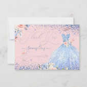 PixDezinesキンセアニェラサンキューダスティブルーガウン 招待状 (正面)