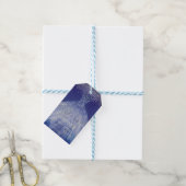 PixDezinesキンセアニェラスパークルガウングラデーション、青 ギフトタグ (より糸付き)