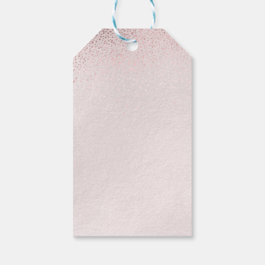 PixDezinesキンセアニェラスパークルガウン、赤面 ギフトタグ (裏面)