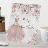 PixDezinesキンセアニェラダスティバラスイートテーブル 台座サイン (インサイチュ)