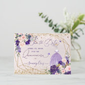 PixDezinesキンセアニェラダスティパープルドレス 招待状 (スタンド正面)