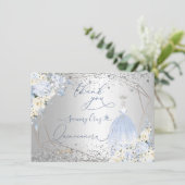 PixDezinesキンセアニェラダスティブルードレスサンキュー 招待状 (スタンド正面)